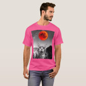 Astronomie houdt van grappige kat selfie met maan  t-shirt (Voorkant volledig)