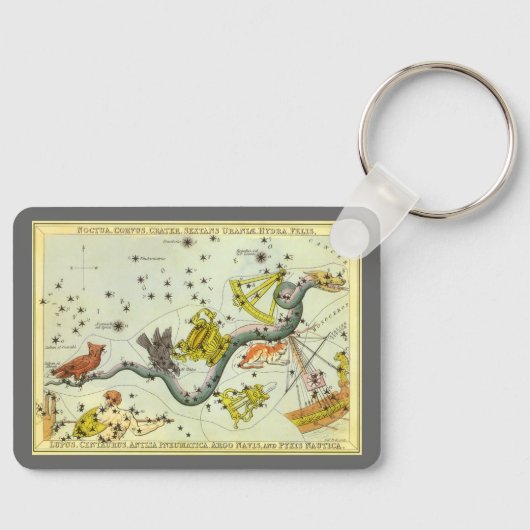  astronomie, Hydra Snake Constellation Stars Sleutelhanger (Voorkant)