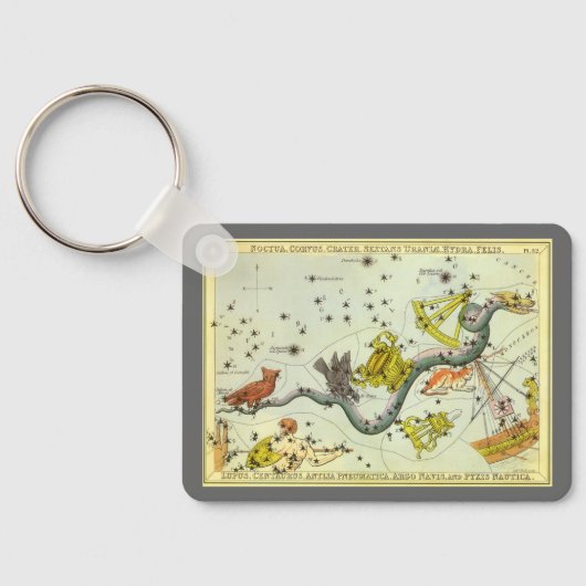  astronomie, Hydra Snake Constellation Stars Sleutelhanger (Achterkant)