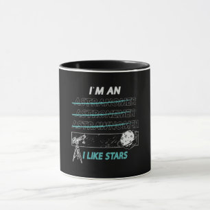 Astronomie Ik ben een Ik hou van sterren Ruimte Un Mok