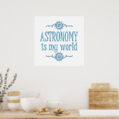 Astronomie is mijn wereld poster (Keuken)