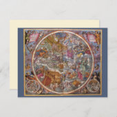  astronomie, Kaart van Christelijke constellaties (Voorkant / Achterkant)