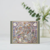  astronomie, Kaart van Christelijke constellaties (Staand voorkant)