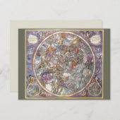  astronomie, Kaart van Christelijke constellaties (Voorkant / Achterkant)