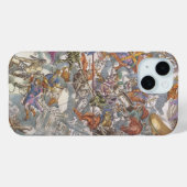  astronomie, Kaart van Christelijke constellaties Case-Mate iPhone Case (Achterkant (horizontaal))