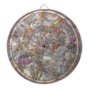 astronomie, Kaart van Christelijke constellaties Dartbord
