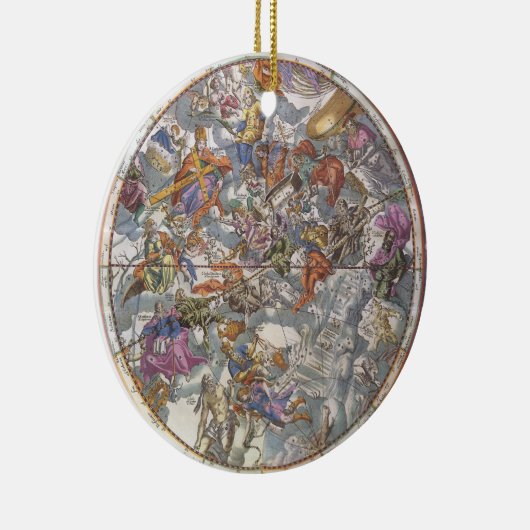  astronomie, Kaart van Christelijke constellaties Keramisch Ornament (Rechts)