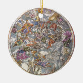  astronomie, Kaart van Christelijke constellaties Keramisch Ornament (Voorkant)