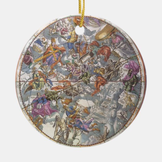  astronomie, Kaart van Christelijke constellaties Keramisch Ornament (Voorkant)