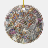  astronomie, Kaart van Christelijke constellaties Keramisch Ornament (Achterkant)