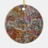  astronomie, Kaart van Christelijke constellaties Keramisch Ornament (Voorkant)