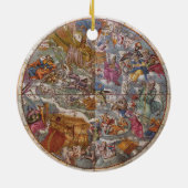  astronomie, Kaart van Christelijke constellaties Keramisch Ornament (Achterkant)
