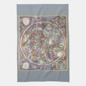 astronomie, Kaart van Christelijke constellaties Theedoek (Verticaal)