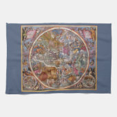  astronomie, Kaart van Christelijke constellaties Theedoek (Horizontaal)