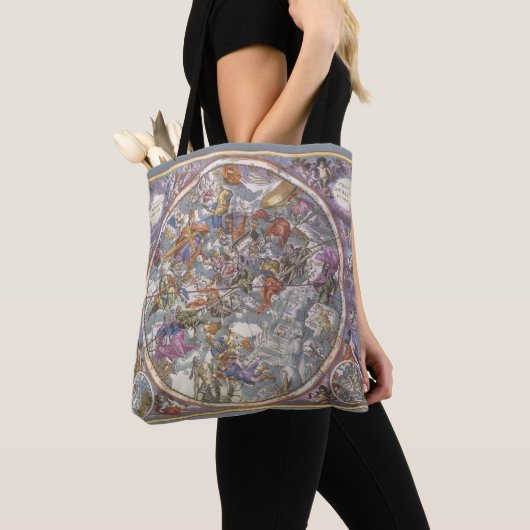 astronomie, Kaart van Christelijke constellaties Tote Bag (Dichtbij)