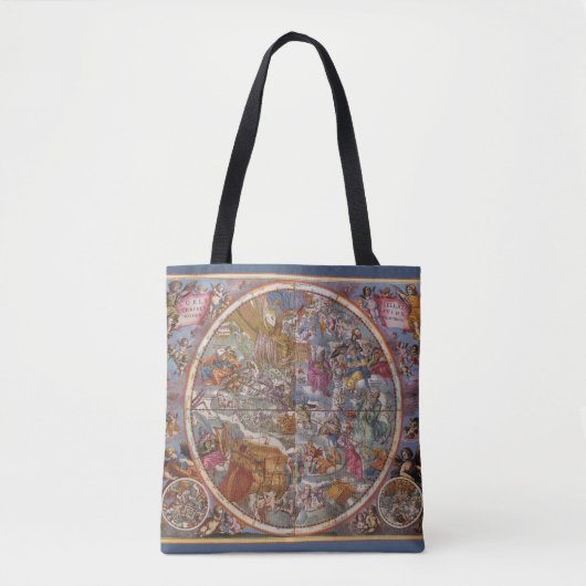  astronomie, Kaart van Christelijke constellaties Tote Bag (Voorkant)