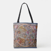  astronomie, Kaart van Christelijke constellaties Tote Bag (Achterkant)