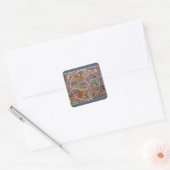  astronomie, Kaart van Christelijke constellaties Vierkante Sticker (Envelop)