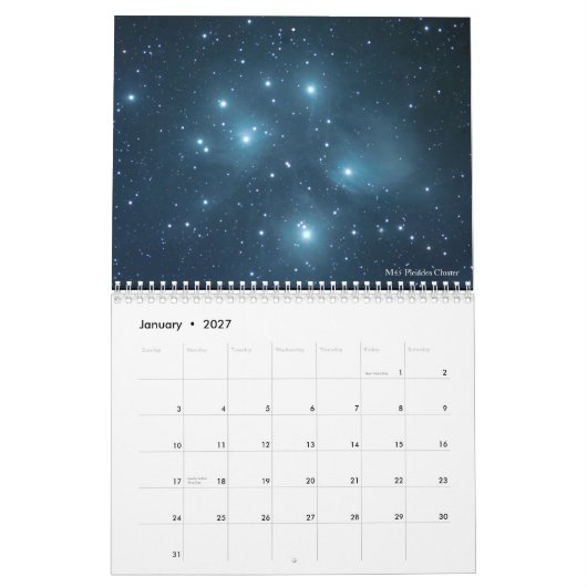 Astronomie-kalender 2019 kalender (Jan 2027)