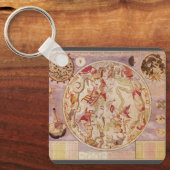  astronomie, Keltische kaart van Carel Allard Sleutelhanger (Voorkant)