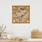  astronomie, Keltische sterrenkaart Poster (Keuken)