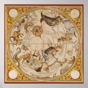 astronomie, Keltische sterrenkaart Poster