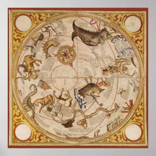  astronomie, Keltische sterrenkaart Poster (Voorkant)