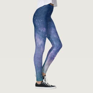 Astronomie kosmos blauw paars violet hemel sterren leggings