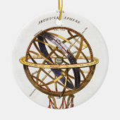  astronomie, kunstmatige of armillaire bol keramisch ornament (Voorkant)
