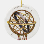  astronomie, kunstmatige of armillaire bol keramisch ornament (Achterkant)