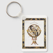  astronomie, kunstmatige of armillaire bol sleutelhanger (Voorkant)