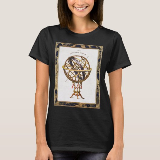 astronomie, kunstmatige of armillaire bol t-shirt (Voorkant)