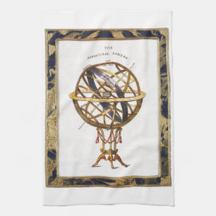 astronomie, kunstmatige of armillaire bol theedoek