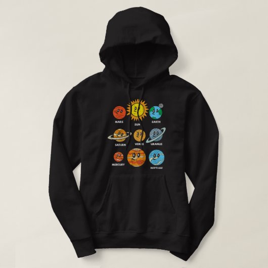 Astronomie liefhebber Kinder zon en planeten Galax Hoodie (Design voorkant)