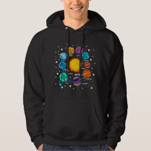 Astronomie Liefhebber Kinder zonnestelsel Planeten Hoodie