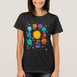 Astronomie Liefhebber Kinder zonnestelsel Planeten T-shirt