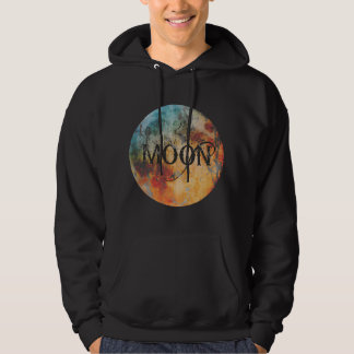 Astronomie Liefhebber Maan Lettering Maan Mystiek  Hoodie