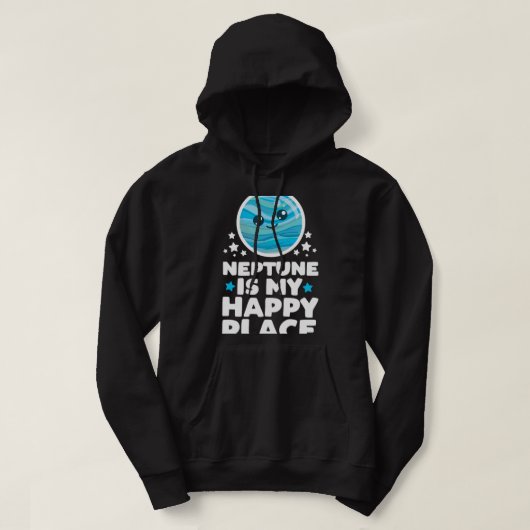 Astronomie liefhebber Neptunus is mijn gelukkige p Hoodie (Design voorkant)
