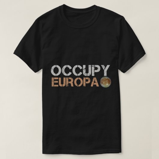 Astronomie liefhebber Occupy Europa Jupiter Moon S T-shirt (Design voorkant)