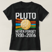Astronomie Liefhebber Pluto Nooit Vergeet Grappige T-shirt (Design voorkant)