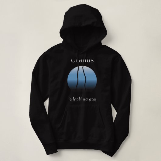 Astronomie liefhebber Uranus lekt gas grappige Ast Hoodie (Design voorkant)