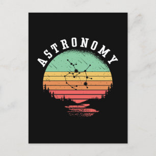 Astronomie liefhebbers retro ruimtesterren univers feestdagenkaart