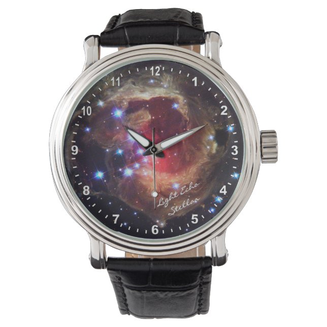 Astronomie, Light Echo Stellar Watch, Hubble Galax Horloge (Voorkant)