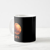 Astronomie Lover M is voor Mars Red Planet Astrono Koffiemok (Voorkant links)