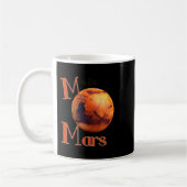 Astronomie Lover M is voor Mars Red Planet Astrono Koffiemok (Links)