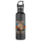 Astronomie Lover Retro  Vergeet Pluto N nooit Waterfles (Voorkant)