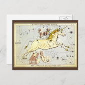  astronomie, Monoceros Unicorn Constellation Briefkaart (Voorkant / Achterkant)