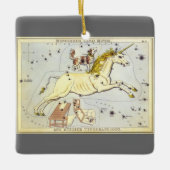  astronomie, Monoceros Unicorn Constellation Keramisch Ornament (Voorkant)