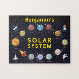 Astronomie-monogram Kinder zonnestelsel Legpuzzel