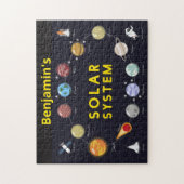 Astronomie-monogram Kinder zonnestelsel Legpuzzel (Verticaal)